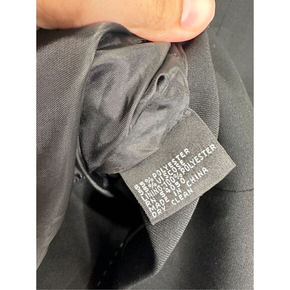 Anne Klein Suit Jacket Womens Size 6 Formal Black One Button - Picture 4 of 5